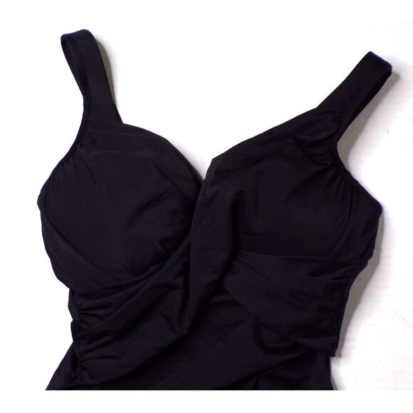 🆕 MIRACLESUIT Rock Solid Revele Slimming One Piece Swimsuit 14 Black - Picture 9 of 13